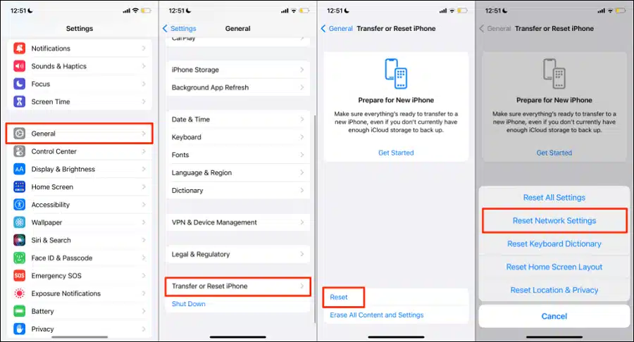 Reset Network Settings
